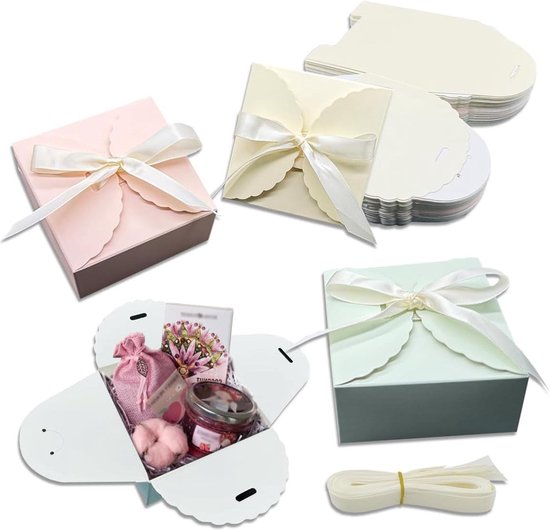 15 stuks geschenkdozen kraftpapier, kartonnen dozen 10 x 10 x 10 cm, kartonnen dozen met deksel, vierkante geschenkdoos voor geschenken, feest