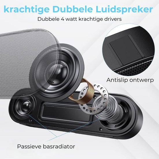 DD Soundbar Pc - Bekabelde en Draadloze Pc -Luidspreker - USB Mini Soundbar - 4x23x7cm - Zwart van DD — afbeelding 4