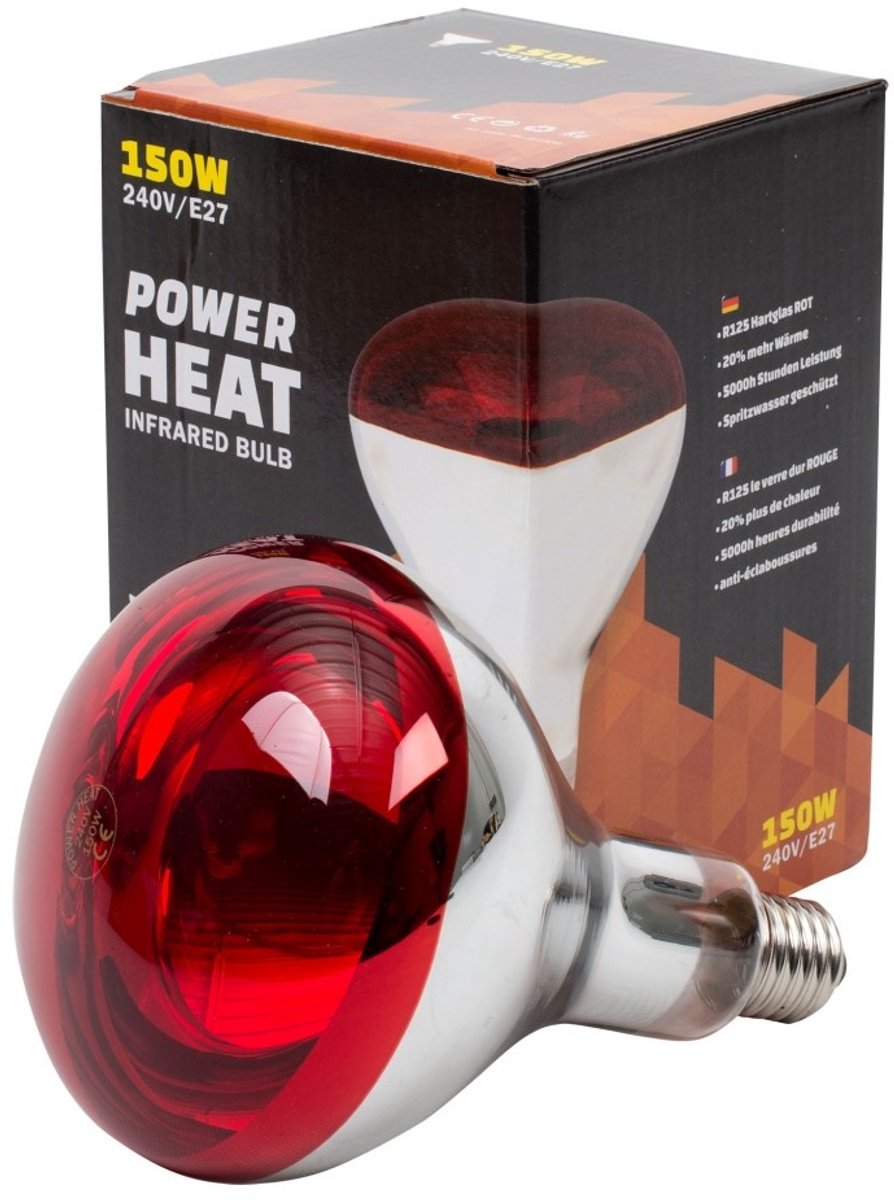 Powerheat Infrarood warmtelampen – verkrijgbaar in 60, 100, 150 en 250 watt 250 watt