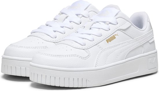 PUMA Carina Street PS Meisjes Sneakers - PUMA White-PUMA White-PUMA Gold