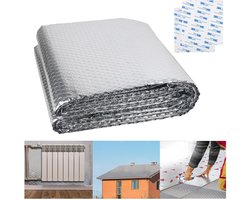 Reflectiefolie isolatie - radiator achter verwarming - 5 m x 60 cm x 36 mm - isolatiefolie voor verwarming - reflectorfolie met kleefpad - thermische folie voor voertuigen en daken.