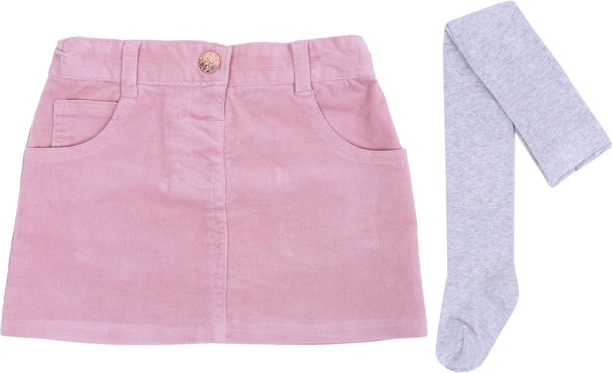 Roze rok + panty