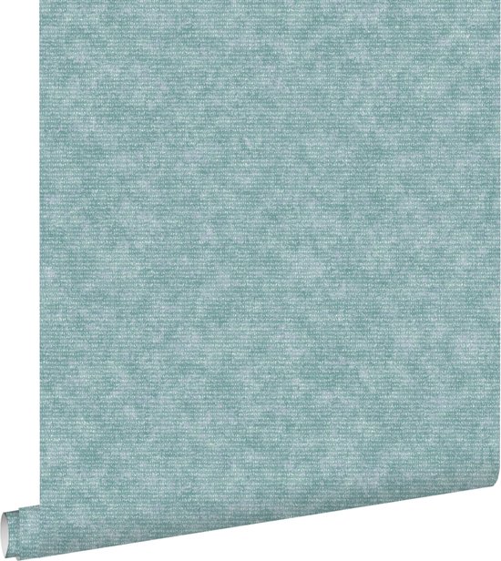 Foto: Estahome behangpapier effen aqua groen 148306 53 cm x 10 05 m