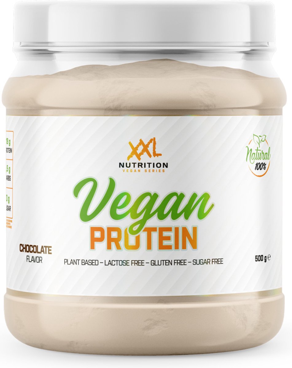 Goedkoopste XXL Nutrition - Vegan Protein - Tot 20 Gram Eiwit - Eiwitpoeder, Erwten Eiwit Isolaat, Proteine Shake - 100 Plantaardig - Chocolade - 500 gram (20 shakes