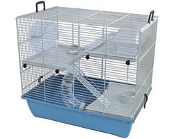 Interzoo Hamsterkooi Pinky 3 Pastel Blauw
