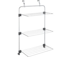 Grijze Gale wasdroger met Epotherm-coating - Over-de-deur - 35 x 58 x 87 cm