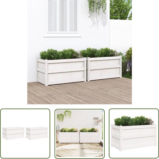 Vidaxl -houten Plantenbak -bruin -50 X 50 X 40 Cm -hout