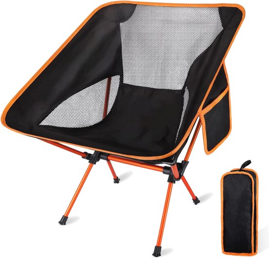 Chaise de camping pliable avec sac de transport – Légère et respirante