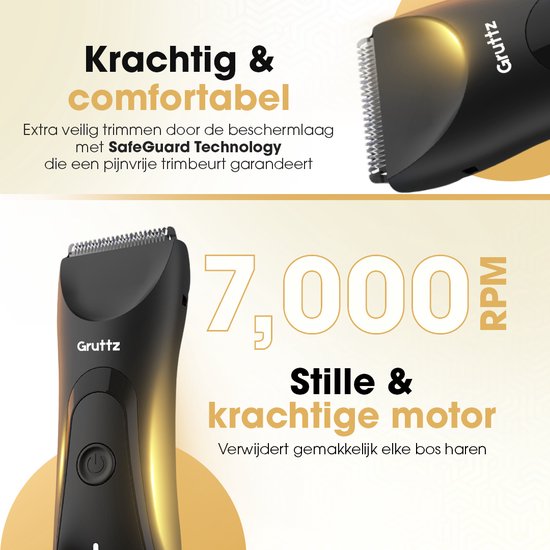 Gruttz Bodygroomer Mannen v3 - Body Trimmer - Gemaakt voor Schaamstreek - Inclusief Travelbag