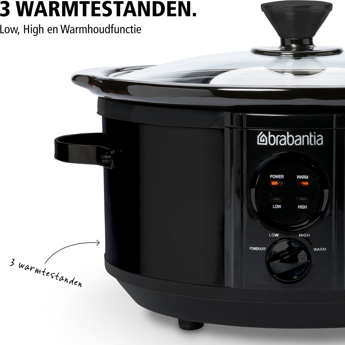 Brabantia Slowcooker BBEK1081MB 3.5L 180W Zwart - afbeelding 3