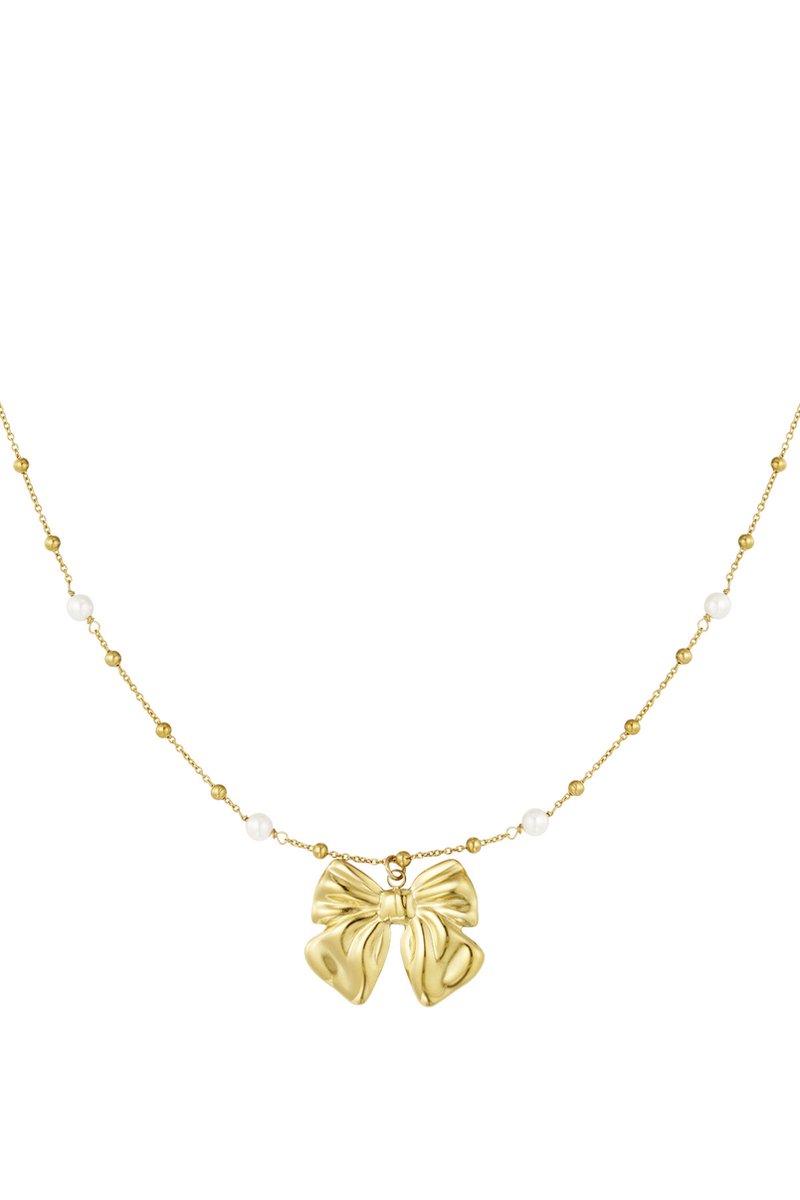 Ketting baby bow - goud - stainless steel - waterproof - dames sieraden