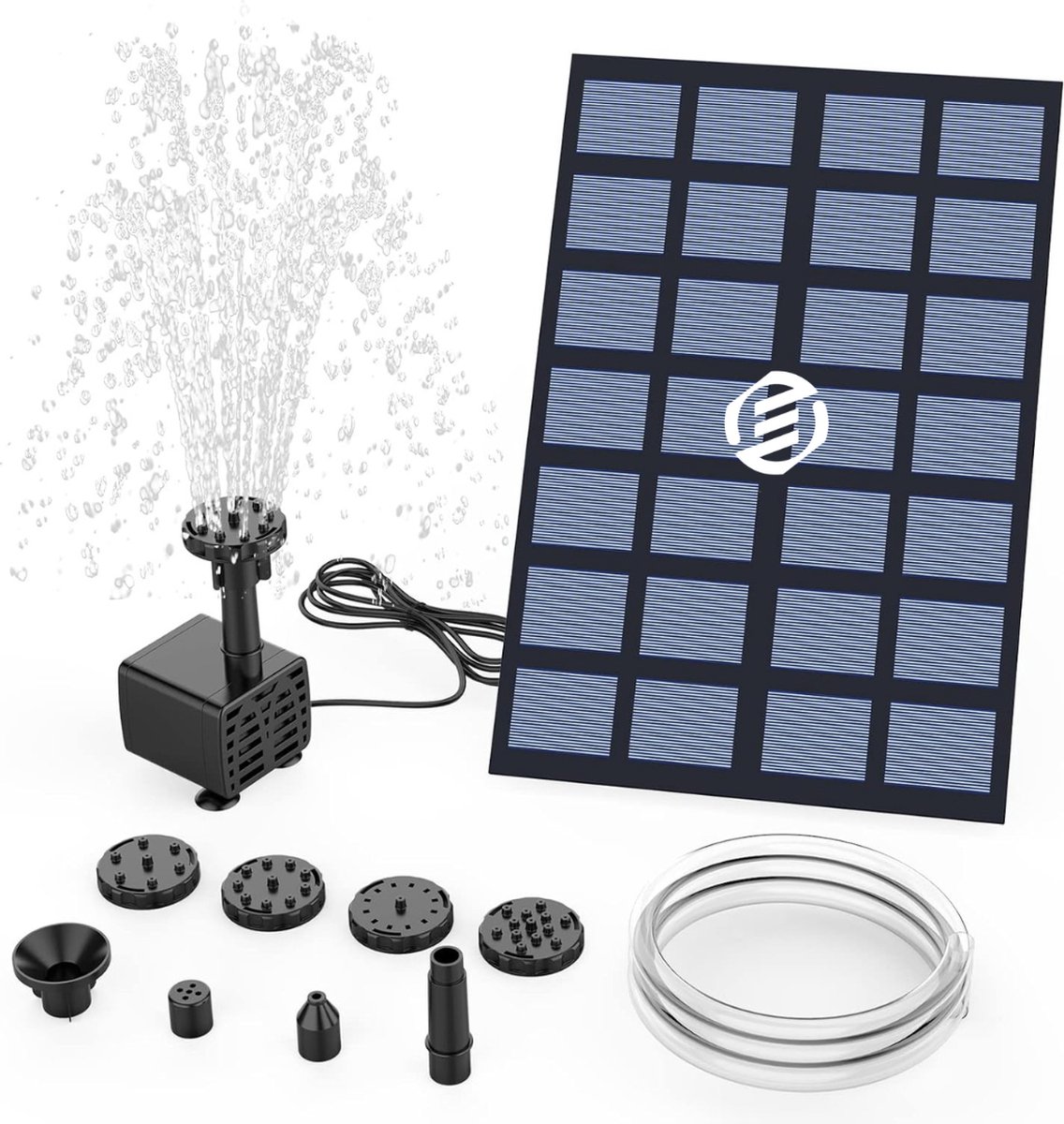 Equivera Solarfontein - Solar fontein - Fontein zonne energie - Vijverpomp - Vijver pomp - Solar fontein op zonne energie