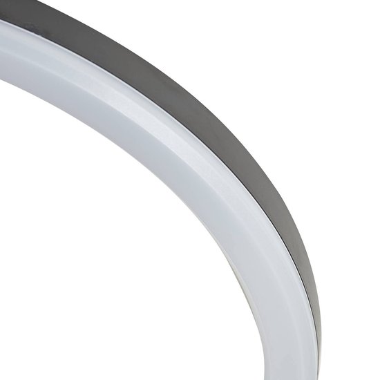 Lindby - Plafonnier LED - avec variateur - 1 lumière - Plastique, aluminium - H: 4,7 cm - noir, blanc - Source lumineuse incluse