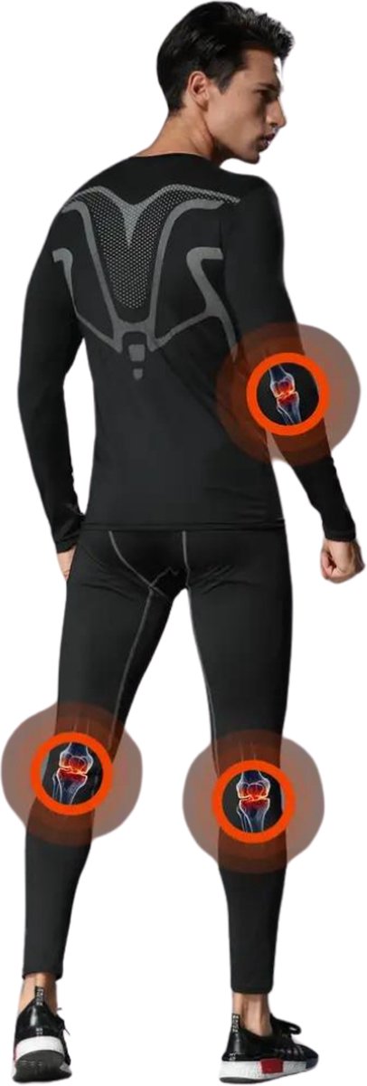 Bovista Thermokleding Heren - Thermobroek - Thermoset - Thermolegging - Winter - Thermoshirt - Zwart - S — afbeelding 4