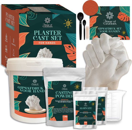 Home of creations - Gipsafdruk - gips gieten - modelgips - gipsafdruk baby - gips handen - pootafdruk - valentijn - valentijnscadeau voor hem / haar