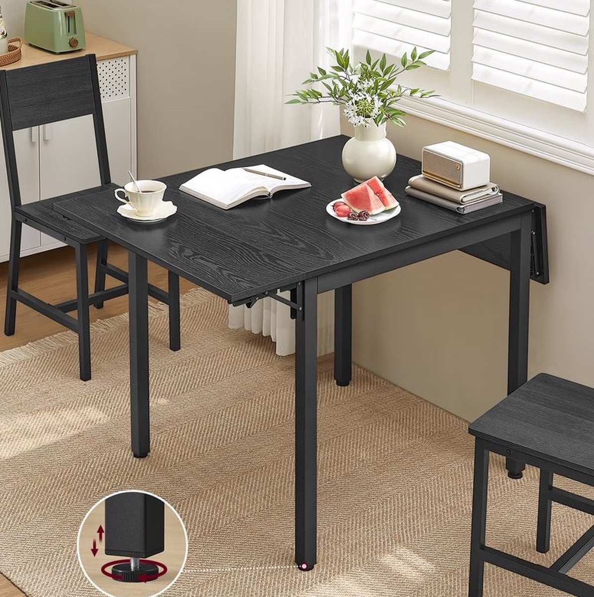 De Sfeer - Keukentafel - Eetkamertafel - EetTafels - Inklapbaar - Sonato - 165x80 cm