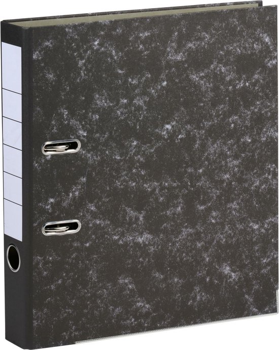 ALASSIO BERGAMO 31506 Ring Binder A4 Business Folder with 2-Hole Tilting Mechanism, Business Card Slots, Multifunctional Bag, Faux Leather Conference Folder, Black (37 × 31 × 6.5 cm