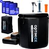 Compleet Optimice pakket met ijsbad, draagtas, instaptreden, e-books, thermometer en pomp.