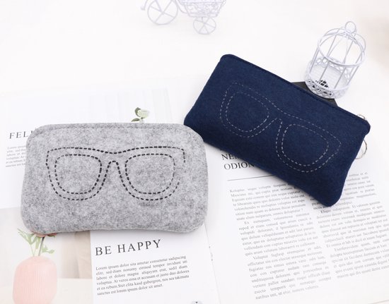 green-goose® Étui à lunettes en Feutre Étui à lunettes Étui à lunettes - 20 pièces - 17x10 cm - Avec porte-clés - Feutre durable