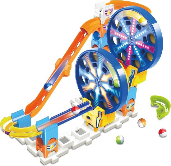Interactieve Marmeren Piste Fun Fair Set met Reuzenwielen - 24 Componenten - Kindvriendelijk
