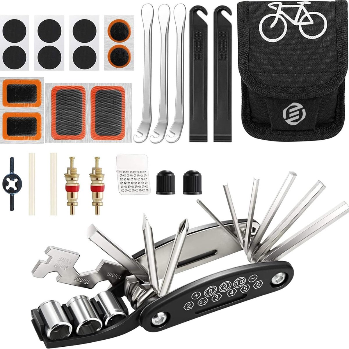 Equivera Fietsband Reparatieset - Fietsband plakken - Fietsband plakken set - Fietsband Plakkers - Bandenplakkers - Fietsband Reparatie - Fietsbandreparatie - Fietsbandrepatieset - Mountainbike Reparatieset