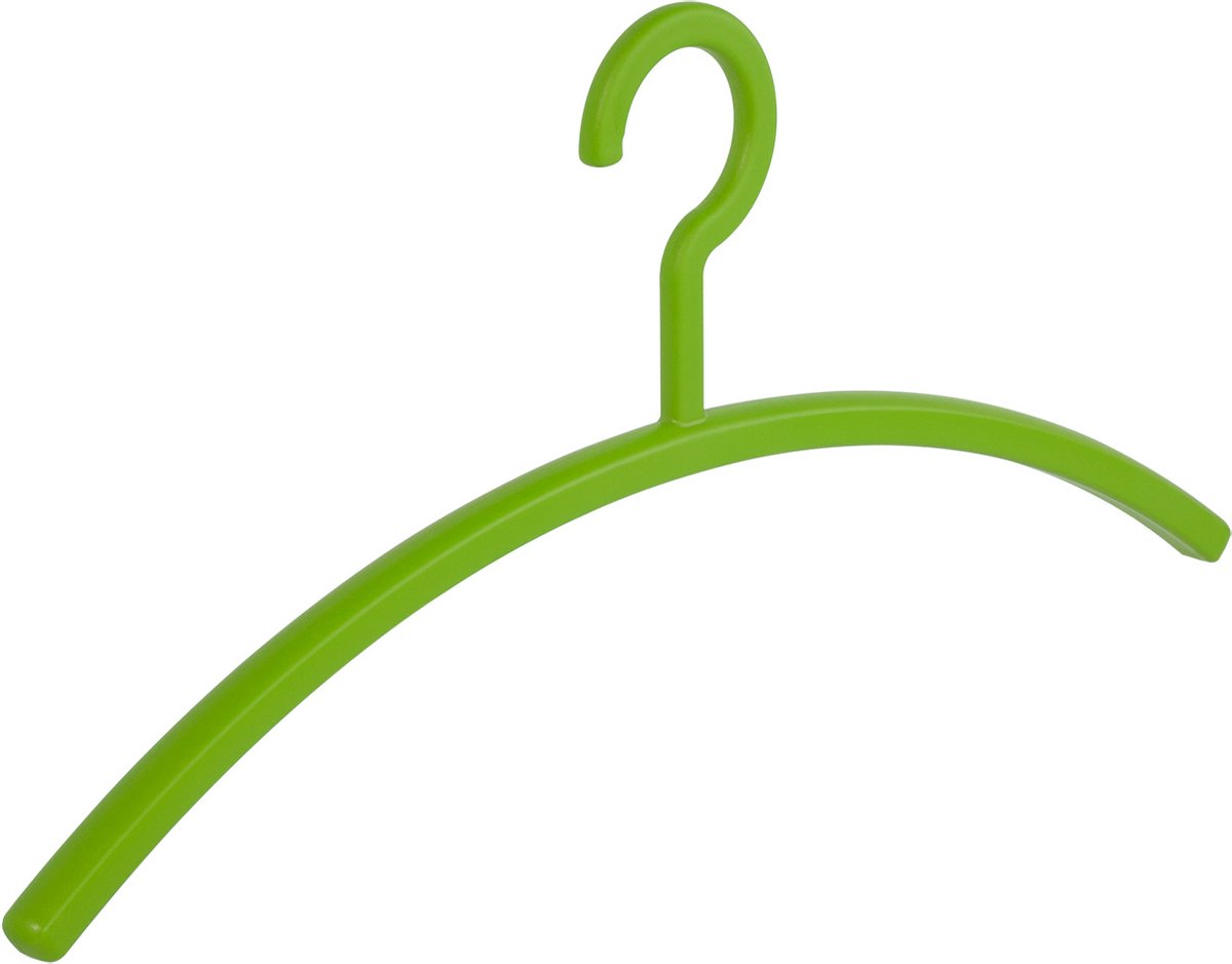 De Kledinghanger Gigant - Garderobehanger - Jassenhanger - Volwassenen - 6351 - 12 Stuks - Primus - Kunststof - Groen - 45 cm - Kledinghanger - Kleerhanger (6351_09/12)