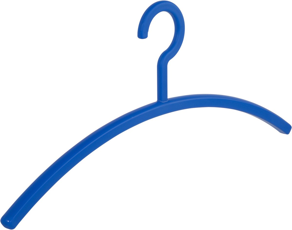De Kledinghanger Gigant - Garderobehanger - Jassenhanger - Volwassenen - 6351 - 12 Stuks - Primus - Kunststof - Blauw - 45 cm - Kledinghanger - Kleerhanger (6351_12/12)