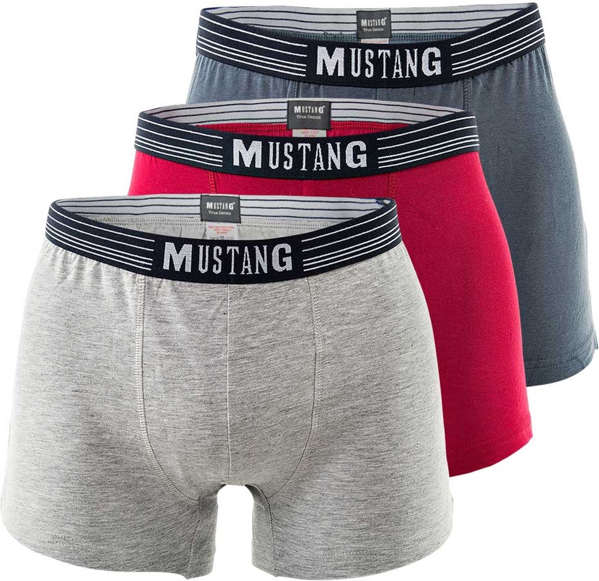 MUSTANG Retro Boxershorts - Maat XL - 3 stuks - Gemengde Kleuren - Mannen Boxershorts - Boxer