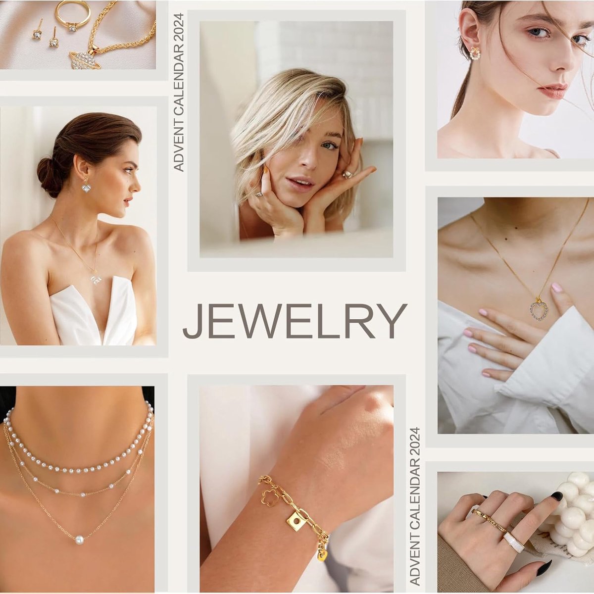 Calendrier De L'Avent Bijoux 2024 Pour Filles/femmes - 24 Surprises Boucles D'oreilles, Colliers, Bagues - 5