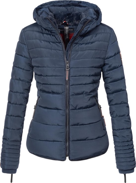 Chaud et confortable Marikoo Amber Princess - Veste d'hiver Femme - Adulte - À capuche - Blauw - XXL