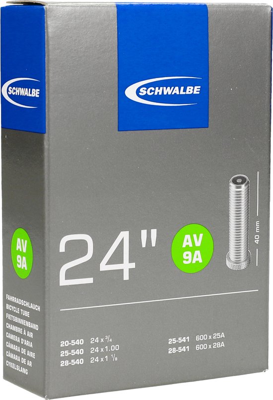 Schwalbe - Binnenband Fiets - Auto Ventiel - 24 x 1.00 (25 - 540) van Schwalbe — afbeelding 3