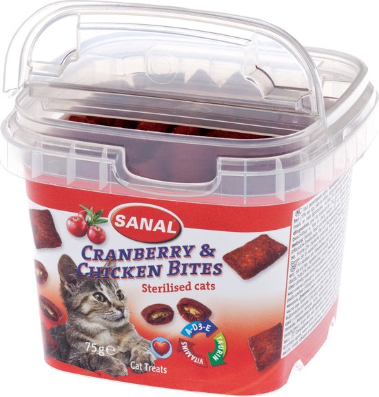 Sanal cat cranberry&chickenbites cup 75 gr