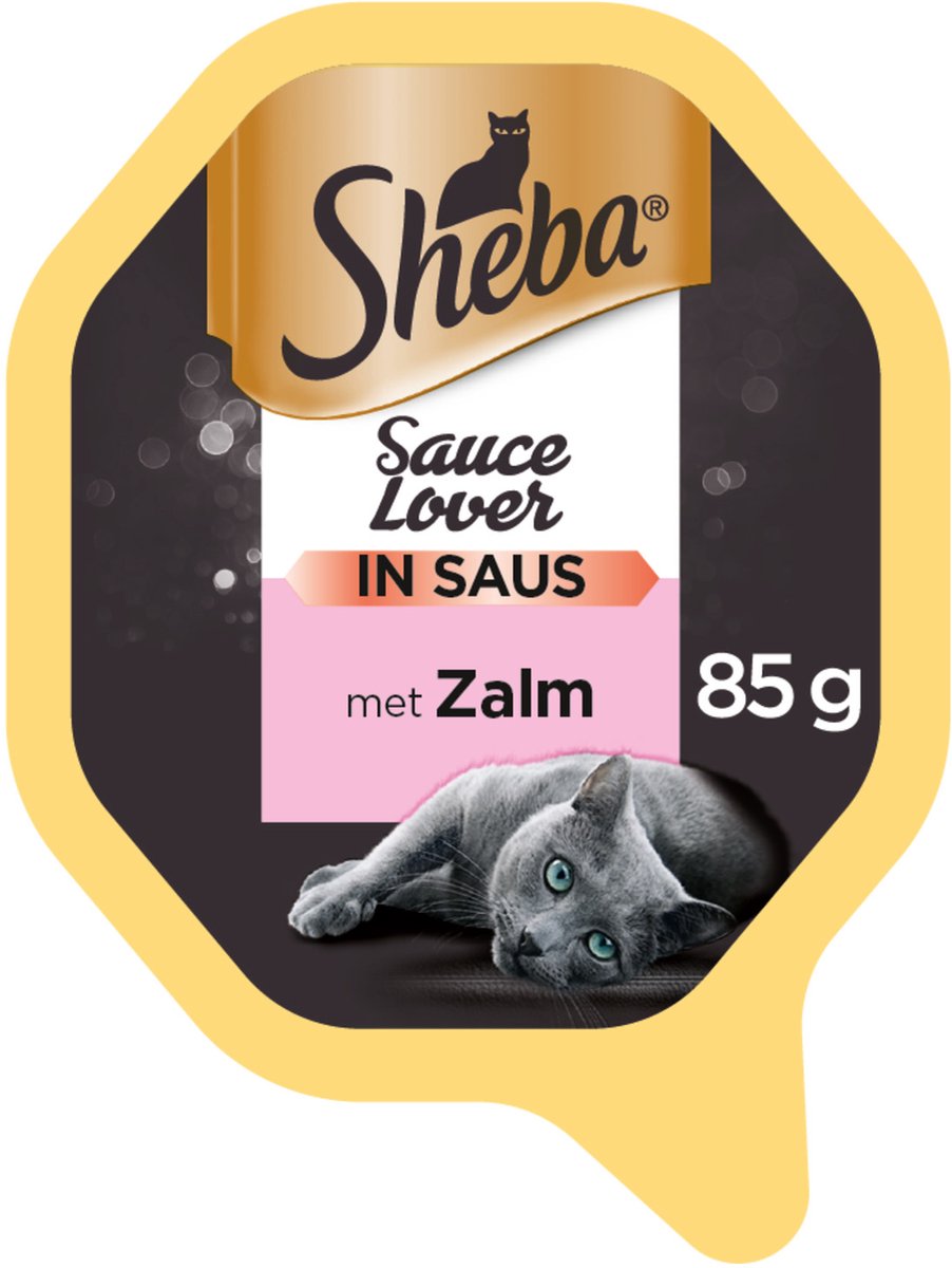 Sheba Kattenvoer Natvoer Sauce Lovers Zalm 85 gr