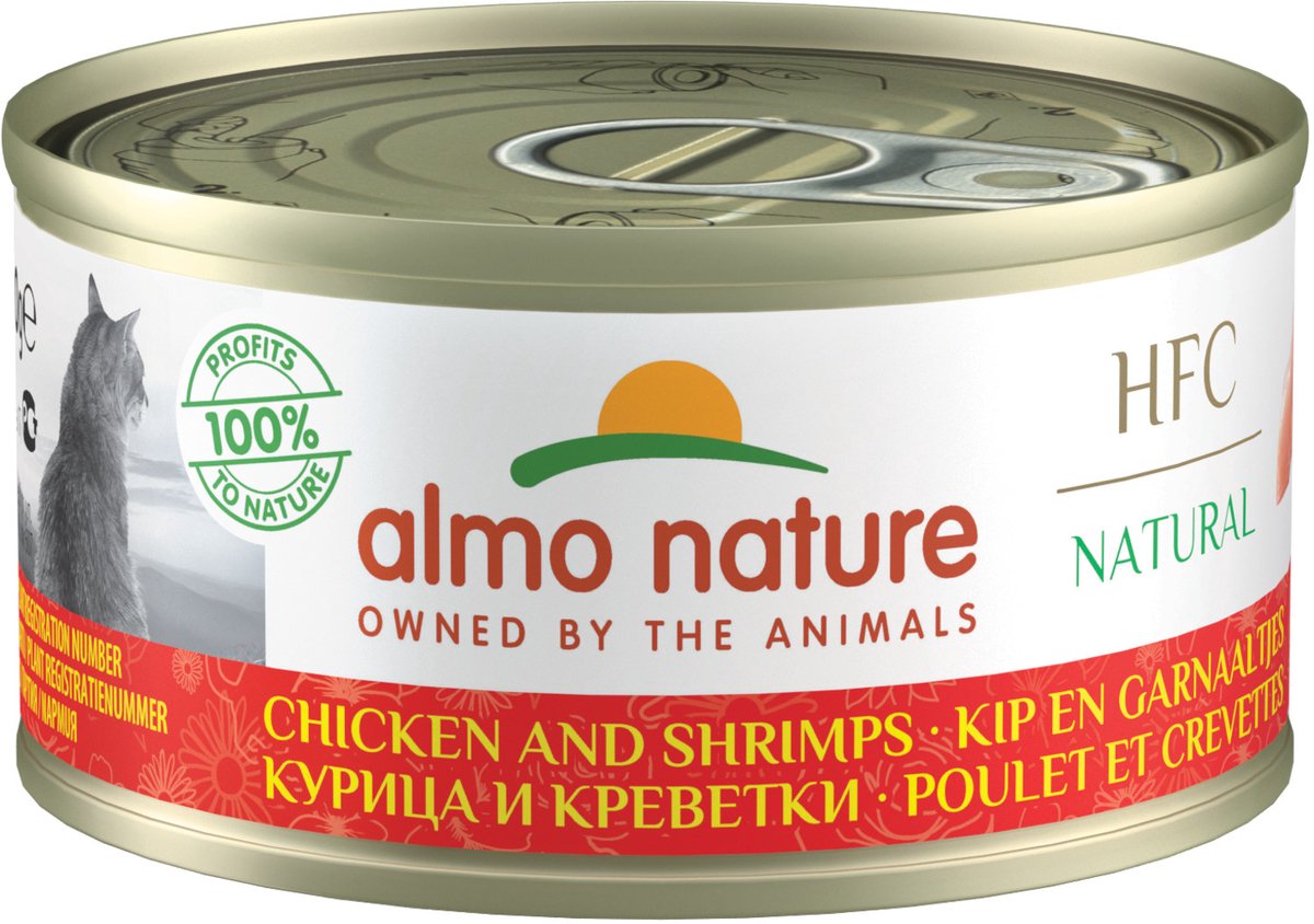 Almo Nature Cat Kip/Garnaal 70 gr