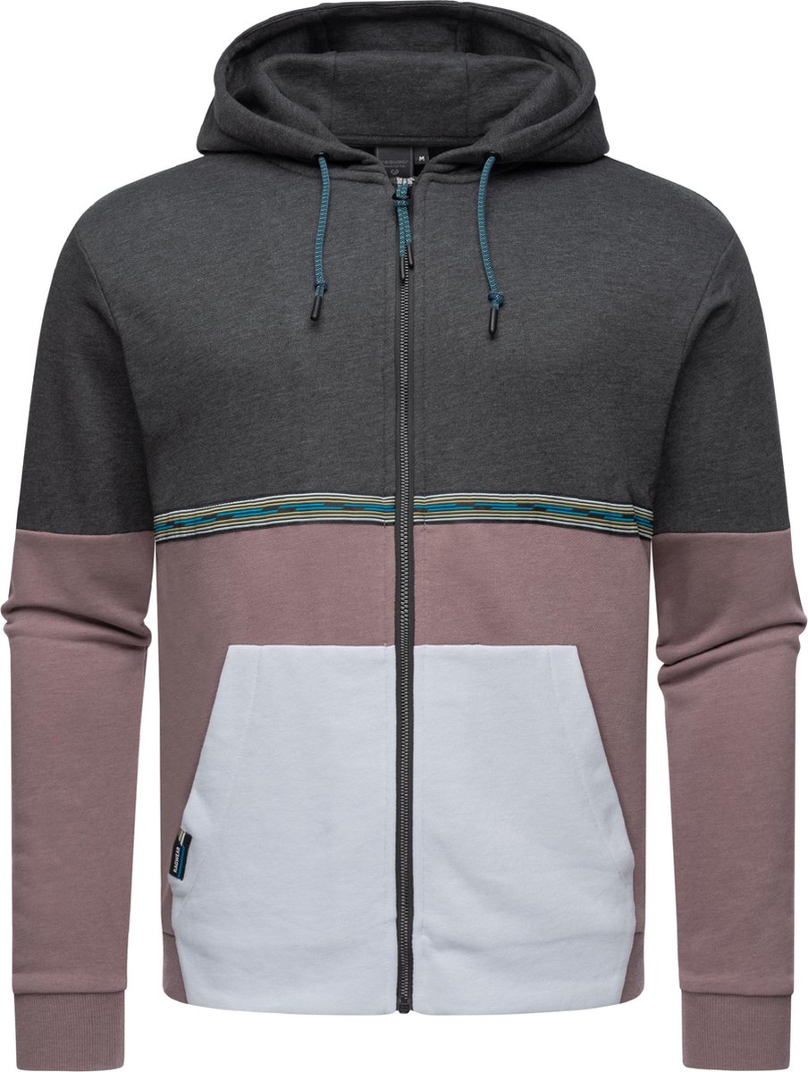 Ragwear heren Sweatjack met capuchon Blocky