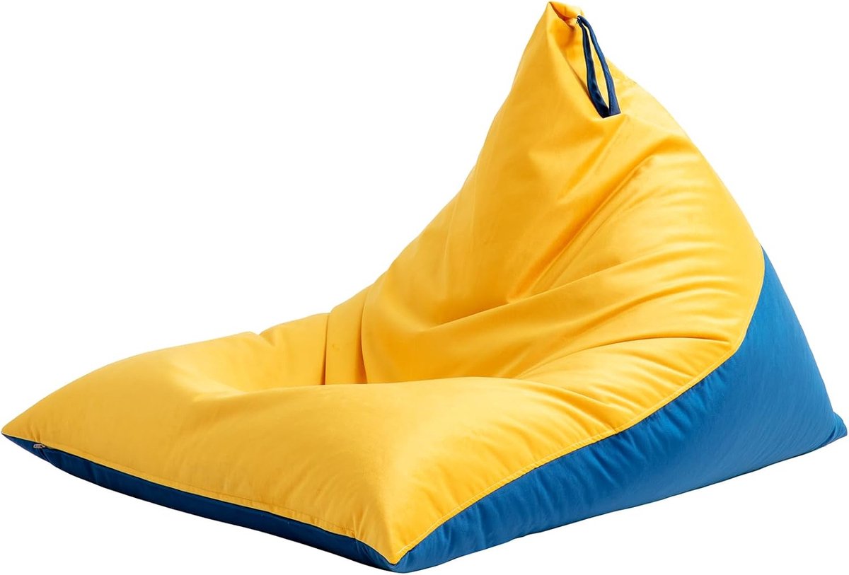 JGS ® Extra Grote Triangulaire Zitzak Hoes voor Volwassenen, Wasbare Fluwelen Hoes Zonder Vulling