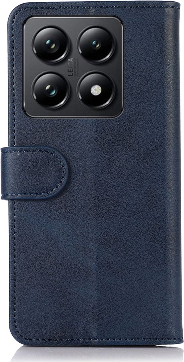 Mobigear Telefoonhoesje geschikt voor Xiaomi 14T Hoesje | Mobigear Wallet Bookcase Portemonnee | Pasjeshouder voor 3 Pasjes | Telefoonhoesje voor Pinpas / OV Kaart / Rijbewijs - Blauw