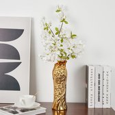 Gouden keramische vaas 30 cm - Decoratieve tafelaccessoire voor bruiloften en interieur