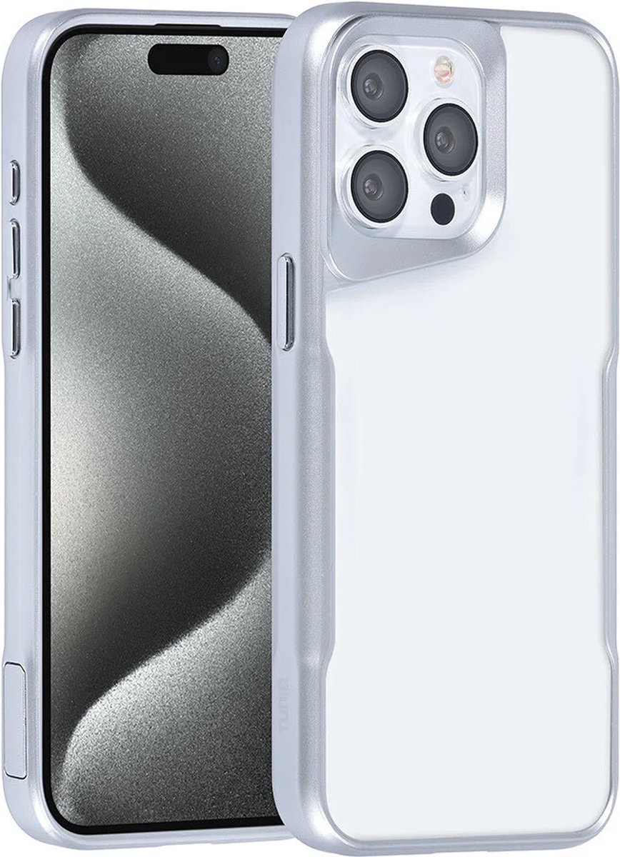 Combat-X Hoesje Geschikt voor: iPhone 14 - Backcover - Zilver