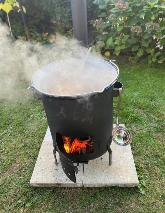 Buiten kookkachel-set 8liter.BUITEN KEUKEN! Houtkachel, HONGAARSE ketel 8L met deksel!!! BBQ Kookpan 8L Terras kachel. van MENASTYL — afbeelding 4