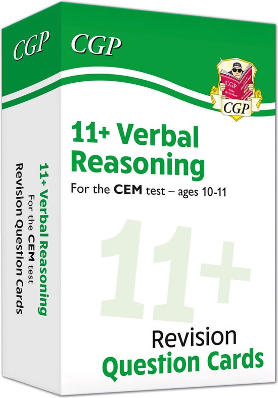 New 11+ CEM Verbal Reasoning Practice Question Cards - Ages  ... - cover