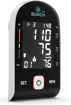 Bol.com BURCH Med Bovenarm bloeddrukmeter - Bloeddrukmeters - ZWART - 2 persoons 90x opslaan - 22-42cm manchet - Met batterijen ... aanbieding
