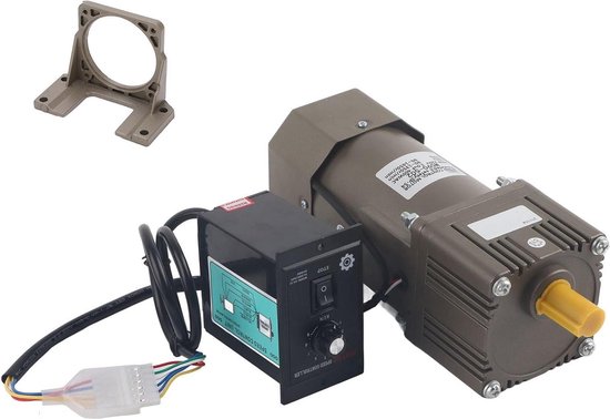 120 W elektrische aandrijfmotor, reductietransmissie, elektrische motor, hoog koppel, met regelaar en instelbare snelheid, AC 220 V, 30 K