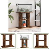 The Living Store Support d'aquarium en bois d'ingénierie - 60 x 30 x 60 cm - Fonction de rangement