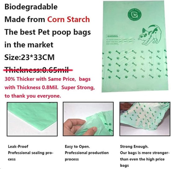 Adori Hondenpoepzakjes - Hondenpoepzakjes - Zwart 12 Rollen - Poepzakjes - Pets Place