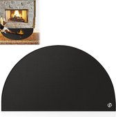 vidaXL Glasplaat voor open haard halfrond 1000x600 mm, vuurbestendige glasplaat, vonkbestendige glasplaat, vonkbestendige glasplaten, glasplaat vloer