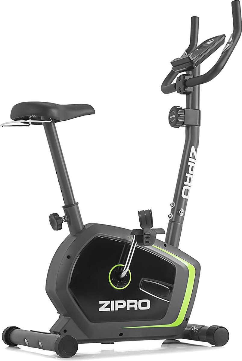 Hometrainer met LCD-display en 8 weerstandsniveaus - Fitnessbike met hartslagmeter
