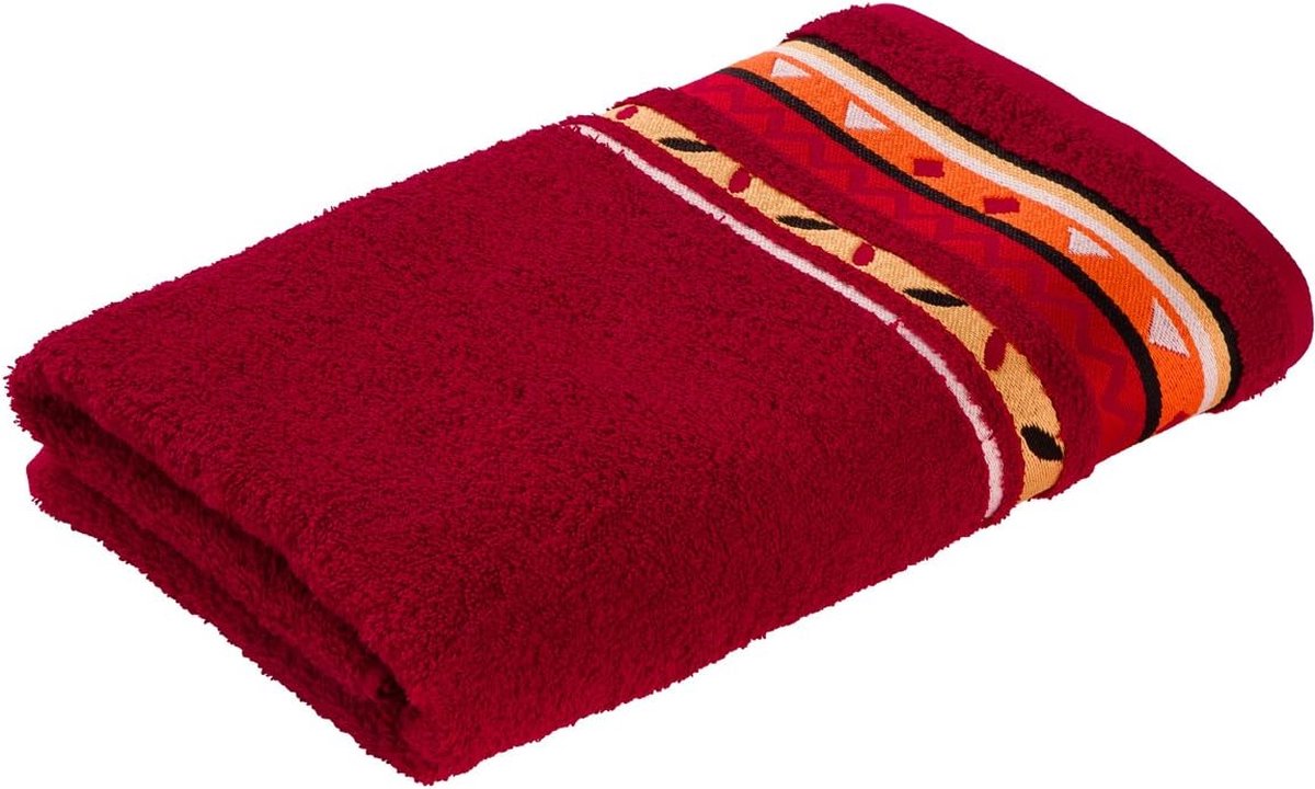 JGS ® Zachte en Luxe Handdoek van 100% Katoen in Rijke Robijnrode Kleur