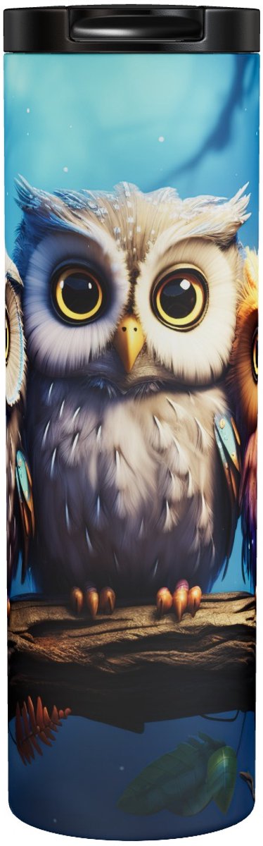 3 Owls On Branches - Thermobeker 500 ml