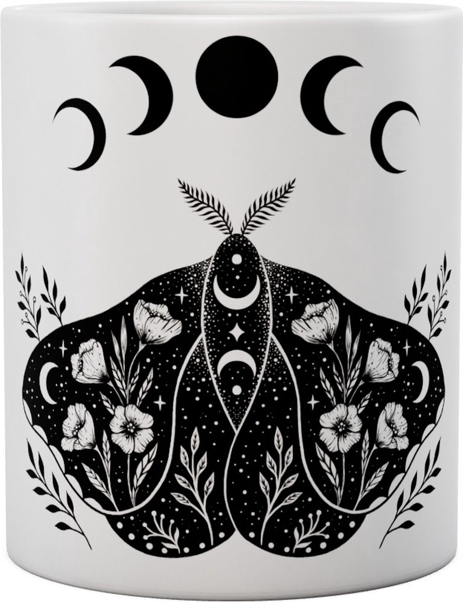 Luna And Moth Black - Mok 440ml 440